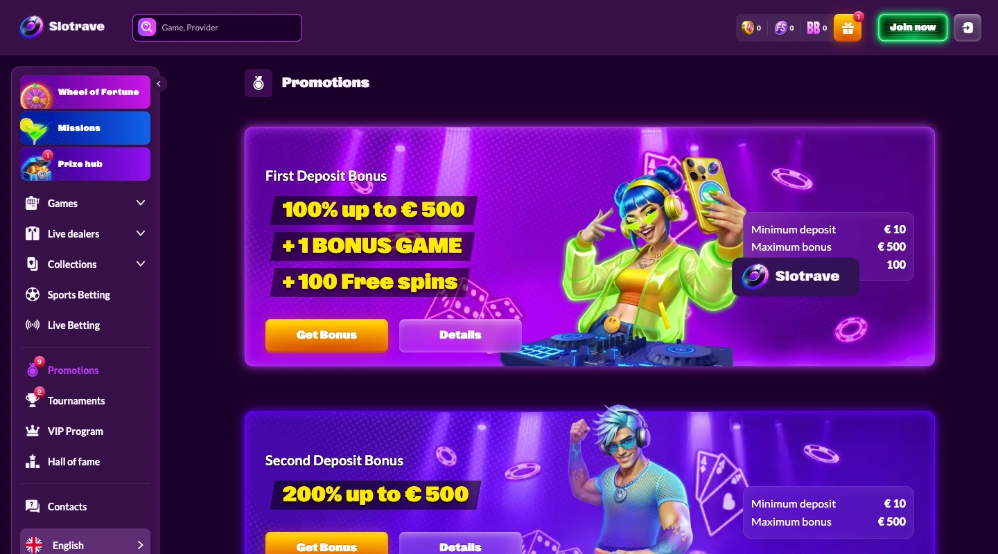 Slotrave Oferte Bonus